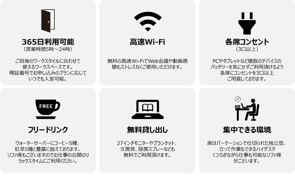 谷町四丁目駅　コワーキングスペース・自習室Cotaのおすすめポイント